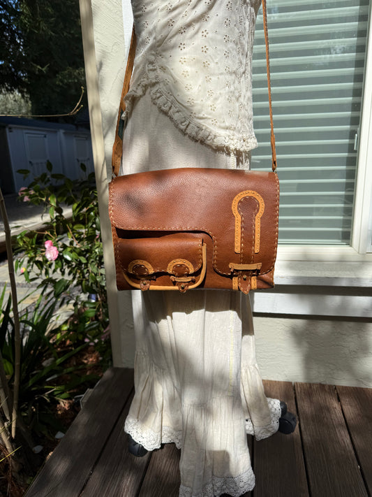 Hand Sewn Leather Messenger Bag