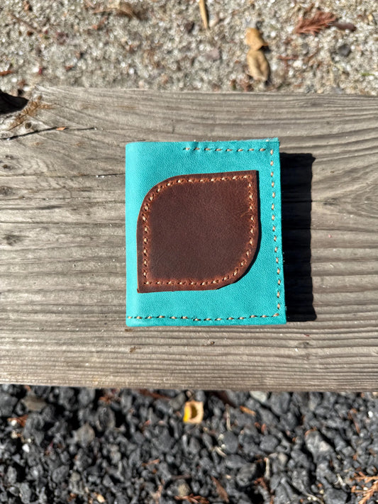 Teal Cow Leather Wallet